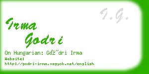 irma godri business card